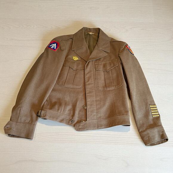 WW2 Military 5th US Army European Theater Operations Patch Ike Jacket Size 36R - Picture 1 of 16